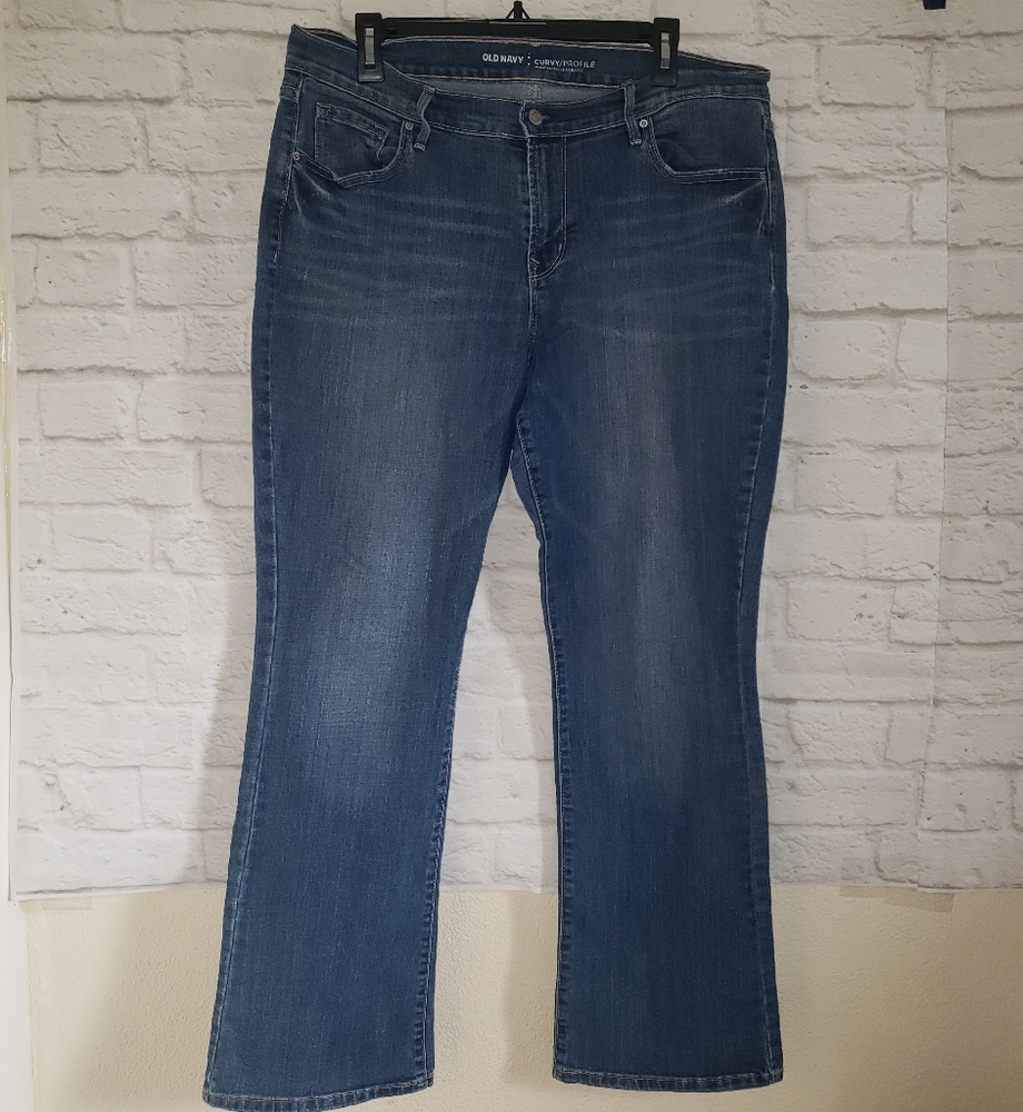Old Navy Jeans Curvy Mid Rise Size 14 Short
